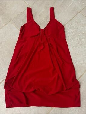 Red 2000s mini dress